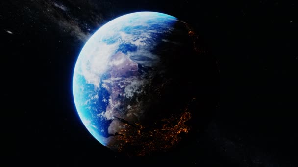 Învârtindu-se în jurul planetei Pământ din spațiu — Videoclip de stoc