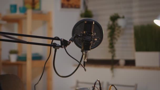 Професійний мікрофон — стокове відео