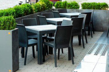 Masa ve sandalye bir sokak kafe, Restoran ve kafeler için mobilya.