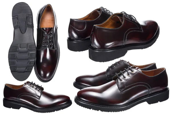 Классические мужские кожаные туфли со шнурками — стоковое фото