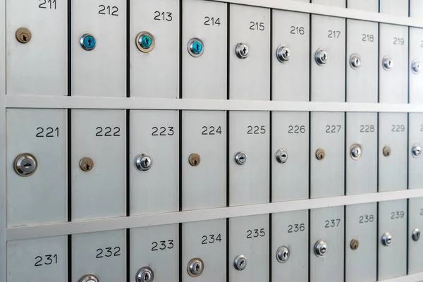 Safe deposit boxes for rent, a large number of bank cells for storing valuables