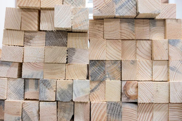 Barras de madera en la producción en la carpintería para muebles — Foto de Stock