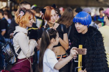 modern pop kültürünün Comic Con Ukrayna 22 Eylül 2018 Festivali Kiev, Ukrayna, sanat bitki platformu.