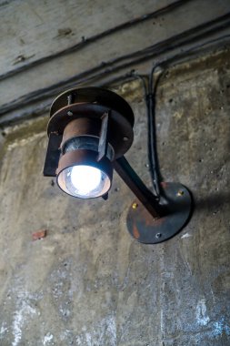 metal wall sconce, fashionable interior light, close-up shot