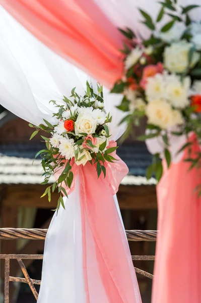 Весільній Церемонії Прикраси Троянд Хризантем — стокове фото