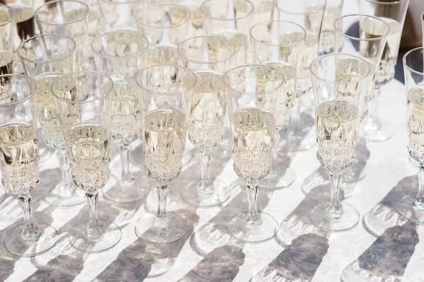 Glasses Champagne Table — Stock Photo, Image