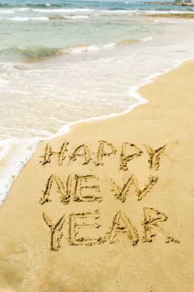 on the sand New Year