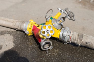 Fire Rescue pump cocks, valves for water supply in emergency and fire services