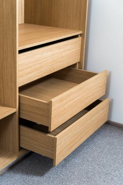 Çekmeceler dolapta.