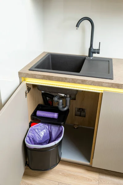 trash can in the kitchen, Built-in sink for kitchen sink for dishes in countertop