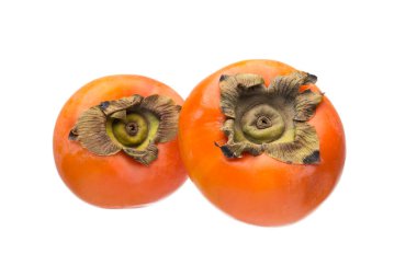 Beyaz arkaplanda hurma meyvesi