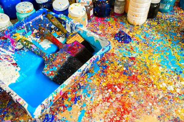 Painter Tools Brushes Painting — Stock Photo, Image