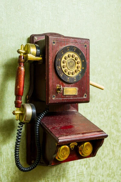 Téléphone Antique Sur Mur — Photo