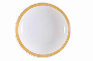 Beyaz arka planda altın kenarlı bir plaka