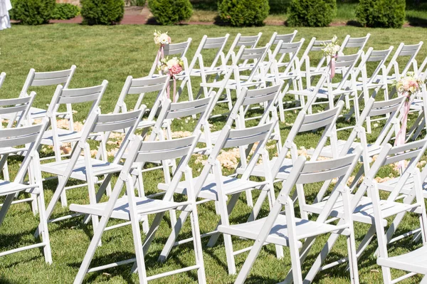 Decorations Newlyweds Path Rose Petals Decorations Newlyweds — Stock Photo, Image