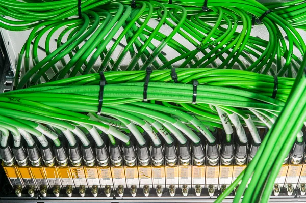Cable Coaxial Para Servidor Transmisión Datos — Foto de Stock
