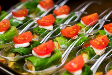 Lezzetli bir açık büfe kaşığı.