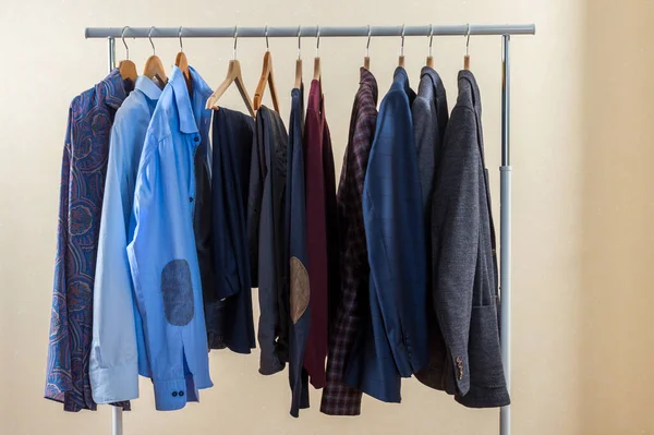 Men\'s wardrobe on the hanger