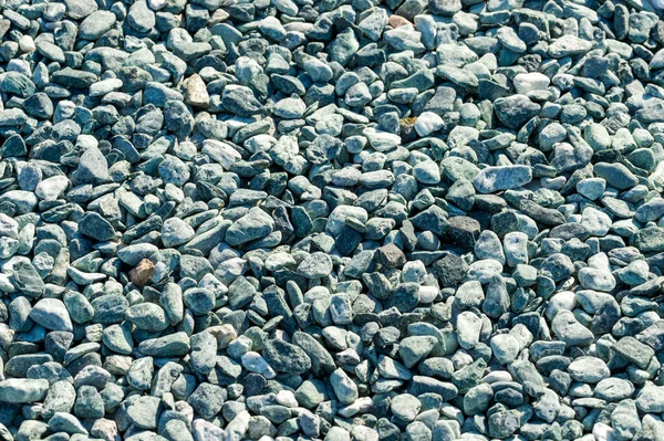 Gray Gravel Small Stones Construction Decoration Landscape Design Shot Close — Fotografia de Stock