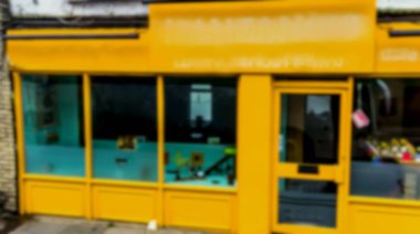 Greenwich 'te küçük Latin Restoran yolunun bulanık görünümü. Londra, Ingiltere