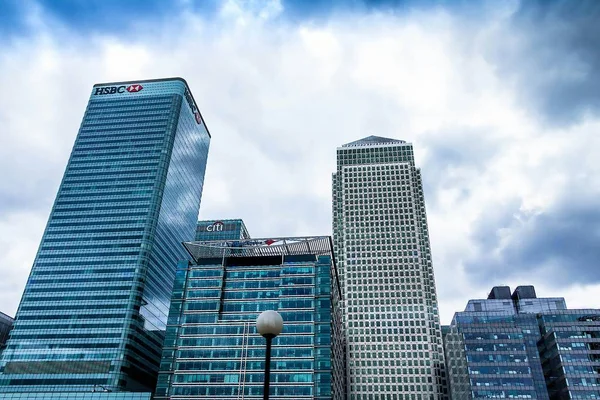 London England June 2015 Offices Financial Hub Canary Wharf Canada — Stock Photo, Image