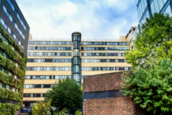Verschwommene Sicht Auf Zeitgenössische Gebäude Der Stadt London — Stockfoto