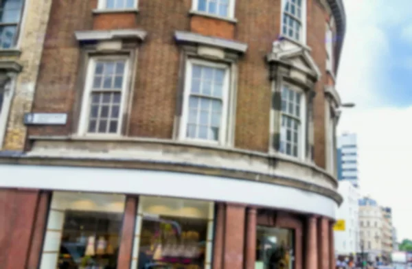 Eski Londra Sokakta Küçük Yemek Salonu Bulanık Görünüm — Stok fotoğraf