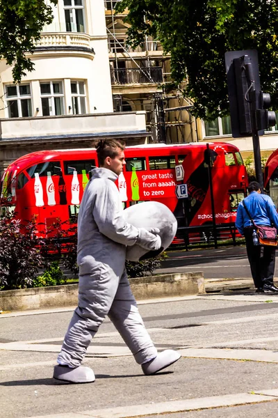 Londres Reino Unido Junho 2015 Vista Oxford Street Dia Nublado — Fotografia de Stock