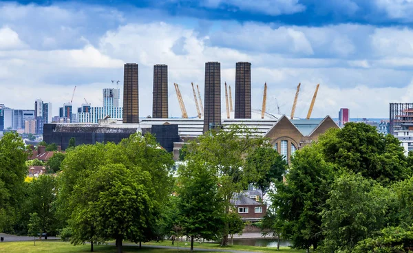 Moderna Sport Arena Och Sötningsmedel Raffinaderiet Greenwich Peninsula Återstående Betydande — Stockfoto