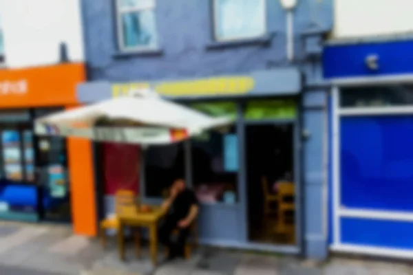 Vista Turva Pequeno Café Trafalgar Road Greenwich Reino Unido — Fotografia de Stock
