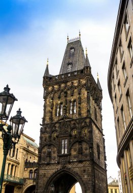 Prague, Çek Cumhuriyeti. Barut Kapısı Powdertower InCity merkezi içinde