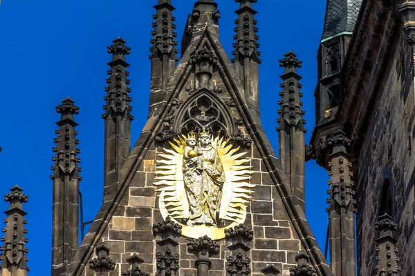 Detail Van Church Our Lady Voor Tyn Praag Tsjechische — Stockfoto