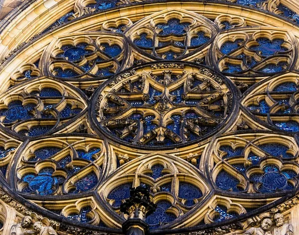 Detalhe Famosa Catedral São Vito Dia Nublado Verão Praga República — Fotografia de Stock