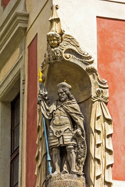 Reise Durch Das Historische Prag Mittelalterliche Häuser Historischen Zentrum — Stockfoto