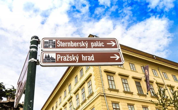 Praga República Checa Julio 2017 Información Turística Sobre Los Principales — Foto de Stock