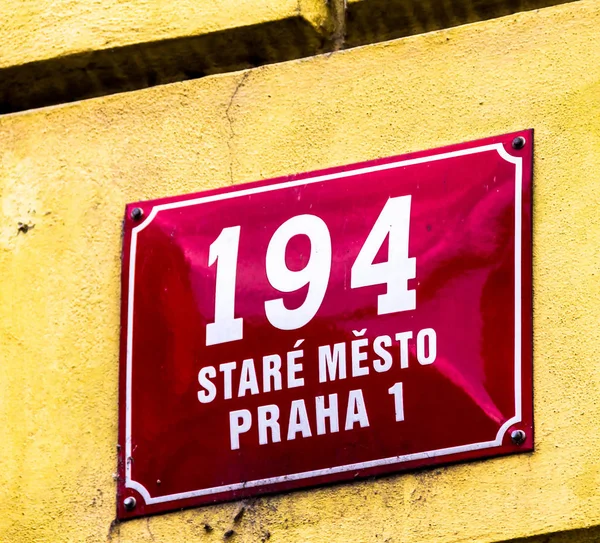 Praha Česká Republika Červenec 2017 Street Znamení Praha Staré Město — Stock fotografie