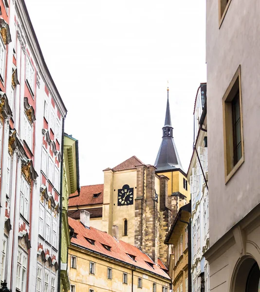 Rua Karlova Medieval Parte Velha Cidade Perto Hotel Aurus Praga — Fotografia de Stock