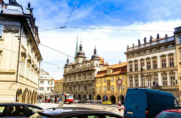 Prag Tjeckien Juli 2017 Gamla Prag Gatan Mala Strana — Stockfoto