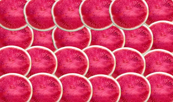 Hälften Mogen Färsk Saftig Vattenmelon Svart Bakgrund — Stockfoto