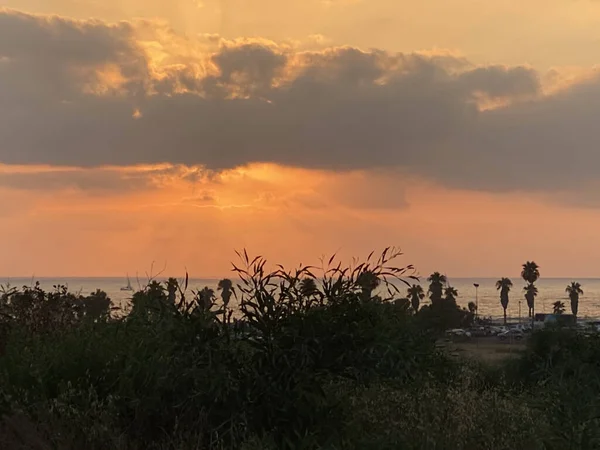 Beautiful Sunset Mediterranean Sea — Stock Photo, Image