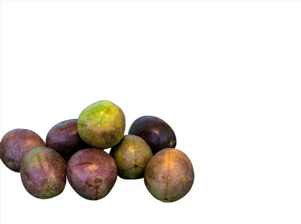 Large Yellow Plums White Background — Stock Photo, Image