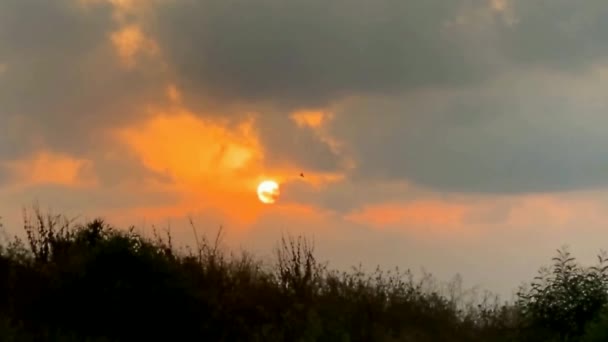 Vacker Solnedgång Över Medelhavet — Stockvideo