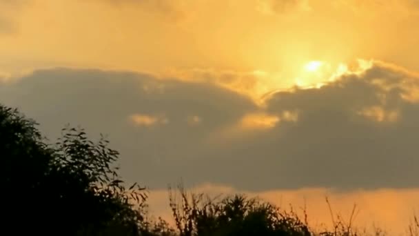 Vacker Solnedgång Över Medelhavet — Stockvideo