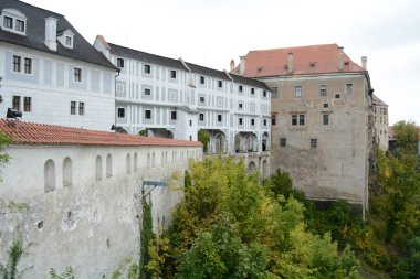 Şato köprüsünden Çekoslov 'un Czech kasabasının görüntüleri