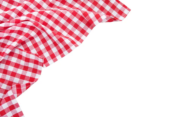 Red table cloth isolated. Top view mockup. — Stock Photo, Image