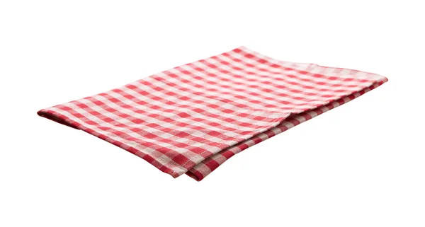Napkin isolated on white. Multi-colored linen napkins for restaurant. Mock up for design. Top view. — Stock Photo, Image