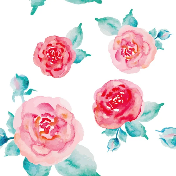 Διάνυσμα μοτίβο λουλουδιών. Λουλούδια, νερομπογιές. Σχεδιασμός για πρόσκληση, γάμο ή ευχετήριες κάρτες — Διανυσματικό Αρχείο