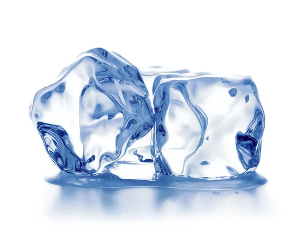 Cuburi de gheață izolate — Fotografie, imagine de stoc