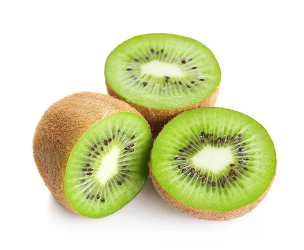 Kiwi fatias isoladas — Fotografia de Stock