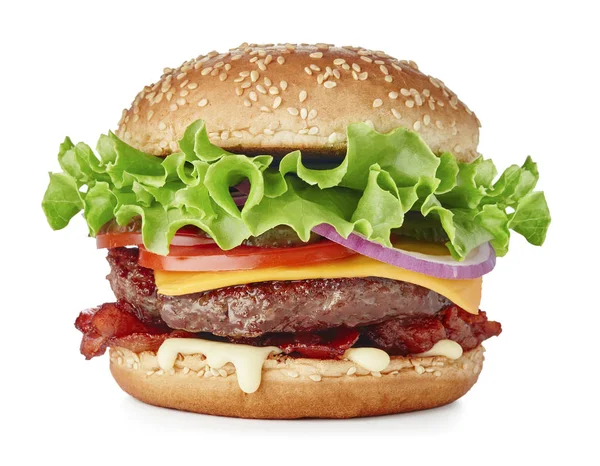Νωπά burger απομονωμένες — Φωτογραφία Αρχείου